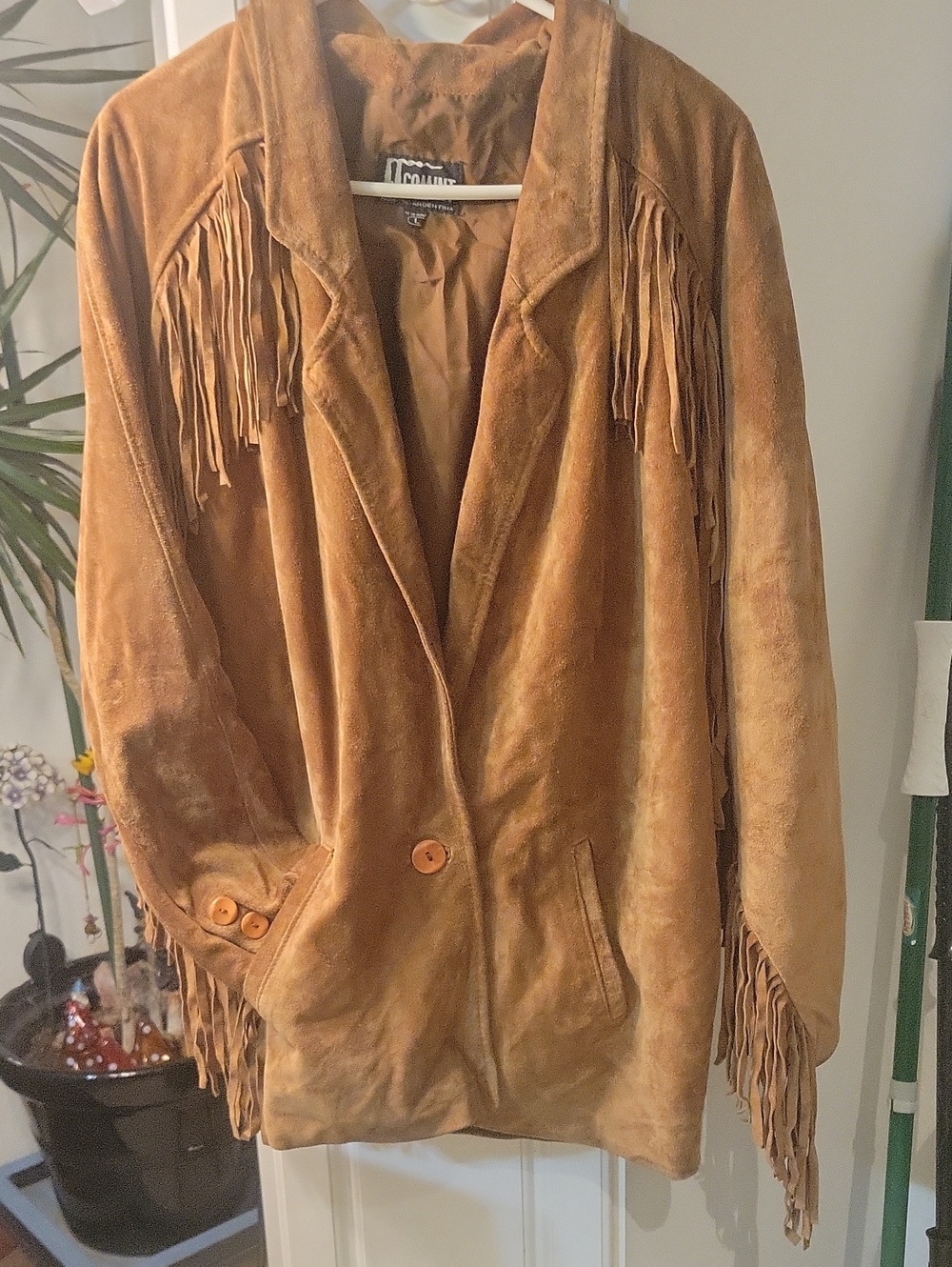 Women's Brown Leather Fringe Jacket